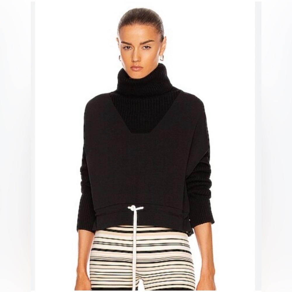 Varley Britannia Turtleneck Sweatshirt In Black Size S